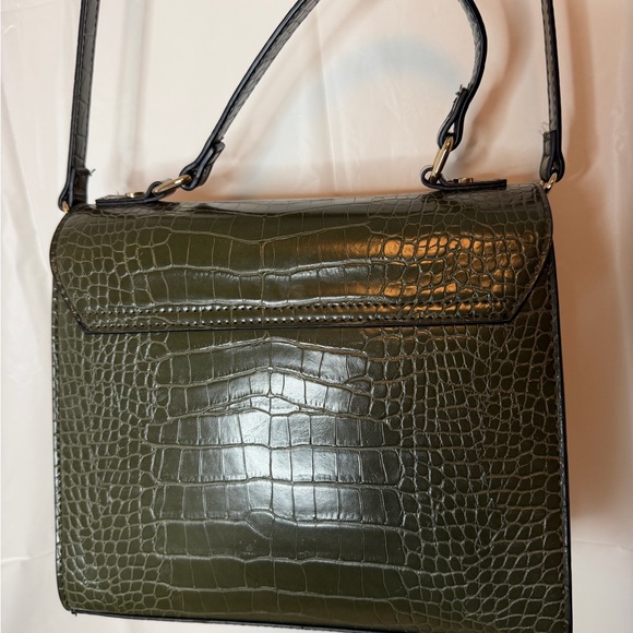 Gorgeous Dune London green faux crocodile embossed top handle bag - Picture 3 of 9